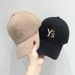 Embroidered letter baseball cap autumn and winter all new face small warm hard cap_voghion.com