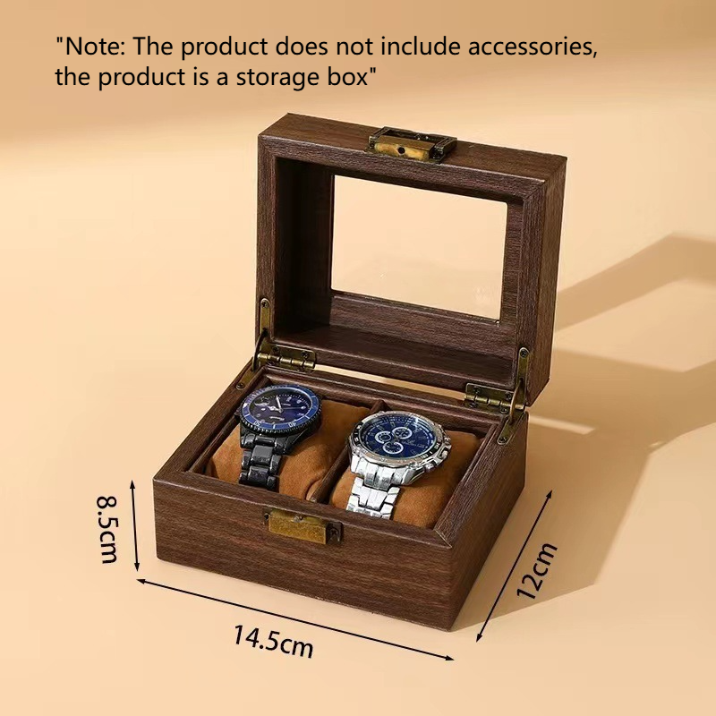 Watch Storage Box Vintage Wood Grain Pu Leather Watch Box Wooden Jewelry Gift Box Watch Storage Box Watch Box_voghion.com