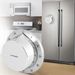 1 pz Timer da cucina in acciaio inossidabile con base magnetica Timer da cucina meccanico manuale Conto alla rovescia Strumenti da cucina Timer da cucina_voghion.com