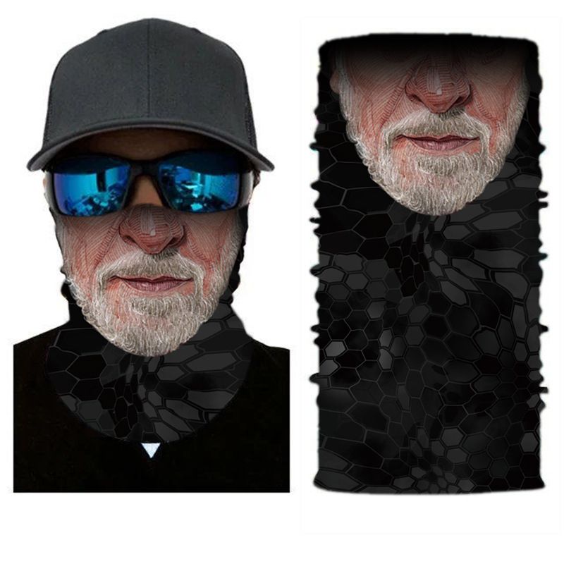 LazyZoom Xunhui Funny Pattern Series Multifunctional Magic Headscarf Windproof Sunscreen Outdoor Cycling Seamless Mask_voghion.com