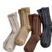 Nya vinterstrumpor i australiensisk sammet, mittstuva, tjocka och varma, golvstrumpor för dam, Maillard-färgade luggstrumpor, handduksstrumpor_voghion.com