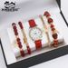 Conjunto de regalo de reloj de pulsera para mujer, reloj para mujer, conjunto de pulsera y joyería._voghion.com