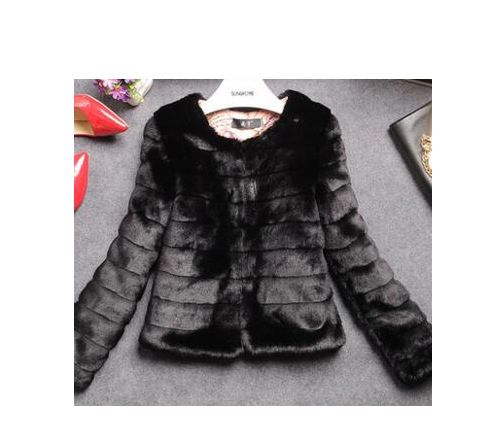 Damenmode-Kurzmantel aus künstlichem Rex-Kaninchenfell_voghion.com