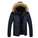 Men's Winter Hooded Padded Jacket - Slim Fit Nylon Shell With Polyester Lining Lightweight & Warm Casual Outerwear (Khaki/Red/Black/Navy)_voghion.com