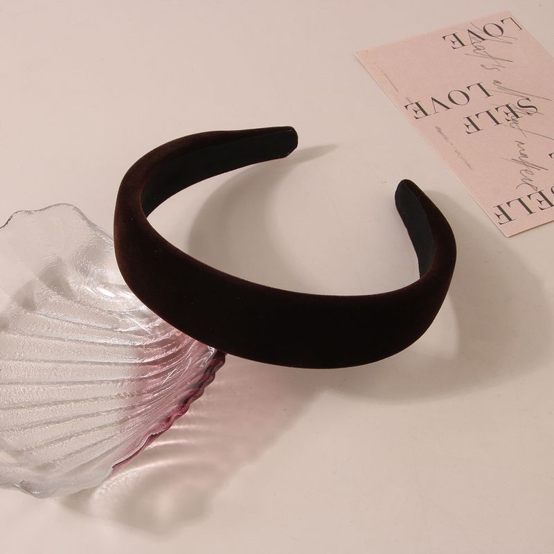 Bandeau en velours rétro automne et hiver Guanyang couleur unie bandeau pour femme française accessoires pour cheveux coiffure simple et polyvalente_voghion.com