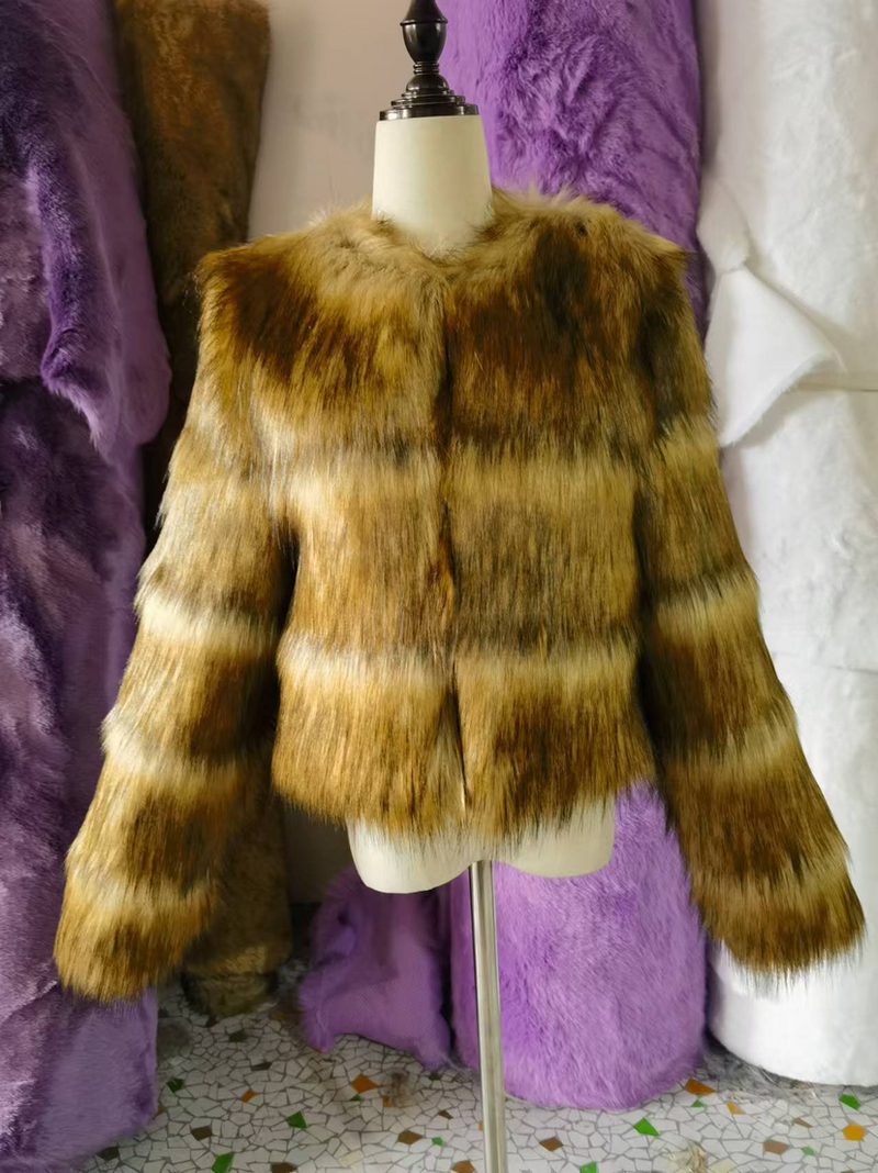 Vêtements pour femmes fabricants les plus vendus vestes en fourrure épissure de fourrure de raton laveur fourrure artificielle pour femmes prête_voghion.com
