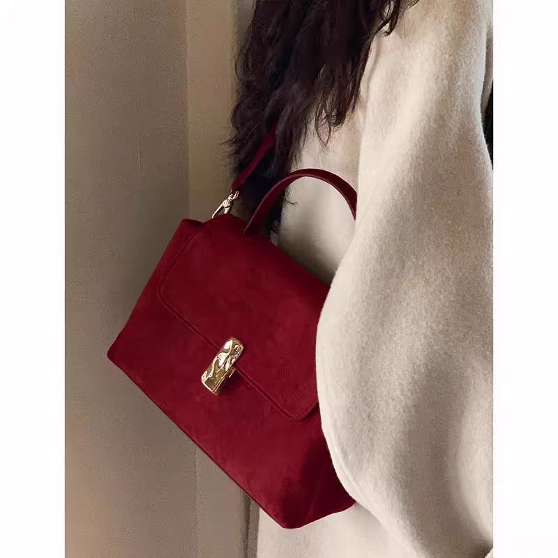 Sac fourre-tout rouge haut de gamme pour femme, grande capacité, élégant, idéal pour un usage quotidien, nouvelle collection 2024_voghion.com