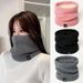 Fashion Ladies Knitted Scarf Plain Cashmer As Winter Snood Lady Warm Wool Fur Thick Unisex Men Neck Scarves Ring_voghion.com