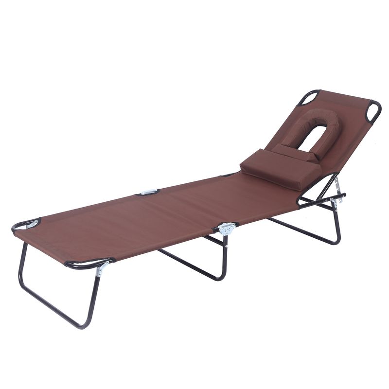 Triple Fold Massage Balcony Leisure Outdoor Courtyard Lounge Chair Villa Swimming Pool Folding Beach Bed_voghion.com