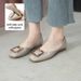 cameido Commuting Square - Toed Soft - Soled Single Shoes, Low - Heeled Square - Buckled Slip - On Women's Shoes, Also Known As Grandma Shoes_voghion.com