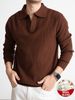Warm Knitted Men's Wool Blend Sweater - Autumn & Winter Base Layer For Business Men_voghion.com