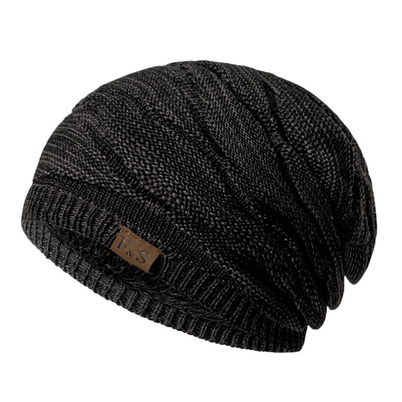 New plush knitted men in winter, outdoor elastic insulation, and coldproof wool hat for women_voghion.com