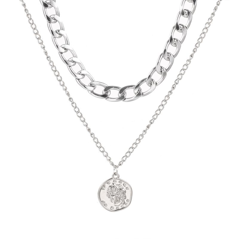 3-Layer Thin Pearl Cross Set Of 3 Alloy White K Color Collarbone Chain Necklace_voghion.com