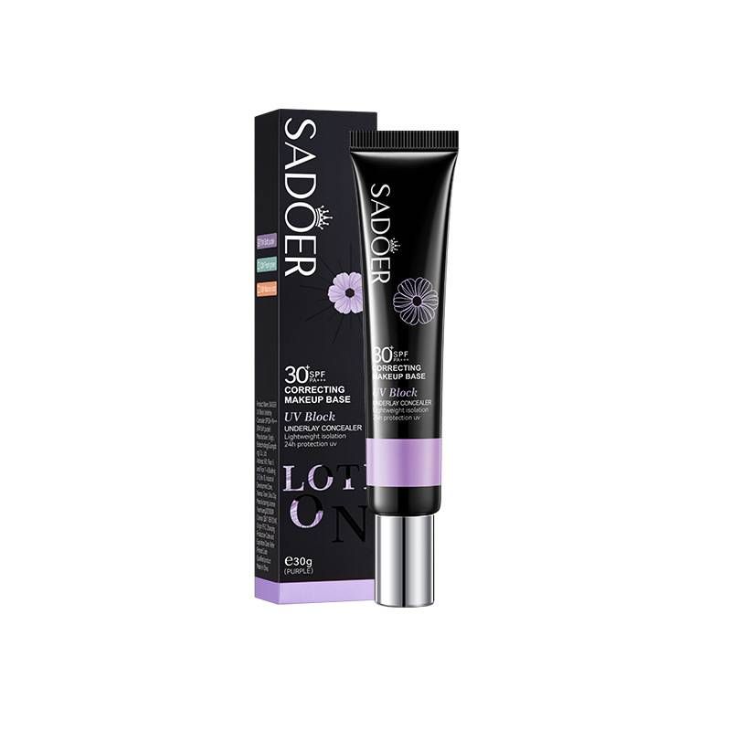 Cremă de protecție solară, SPF+30, Corector izolant, Bază de machiaj, Hidratant, Îmbunătățește nuanța pielii, Ușor, Frumusețe naturală, Rezistent la apă și transpirație_voghion.com