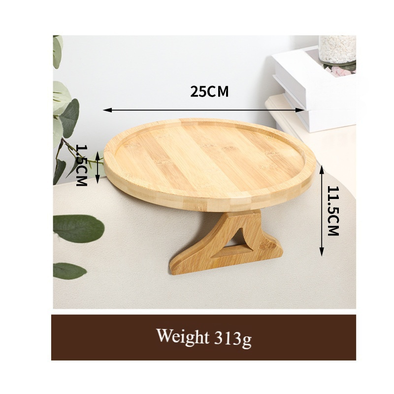 Foldable Round Bamboo Tray Sofa - Portable Floor Couch With Wooden Armrest (Natural Wood Color, Lightweight & Space-Saving Design)​_voghion.com