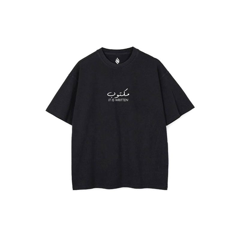 Men's Clothing Arabic "It Is Written" Printed Men's Short Sleeve T Shirt Fashion Casual Wear, Everyday Wear_voghion.com