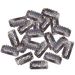 6-Teeth Clips For Hair Extension, Wigs|U-Shape Metal Silicon Clips | 32mm Length 50Pcs Per Pack Brown Color_voghion.com