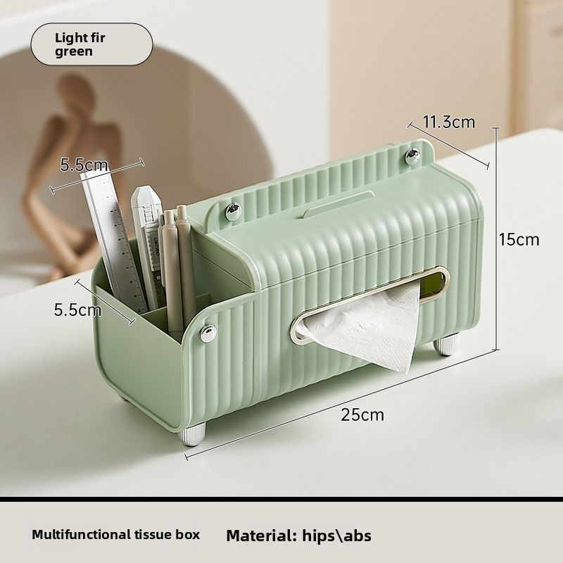 Minimalist Holder Multifunctional Desktop Remote Control Storage Tissue Box Living Dining Room Light Luxury_voghion.com