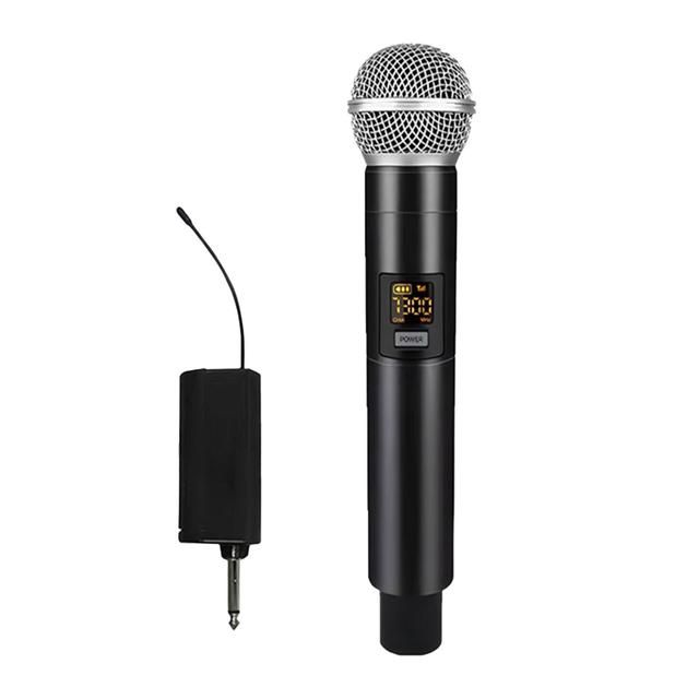 Draadloze microfoon 2 kanalen UHF professionele handheld microfoon microfoon voor feest karaoke kerk show vergadering_voghion.com
