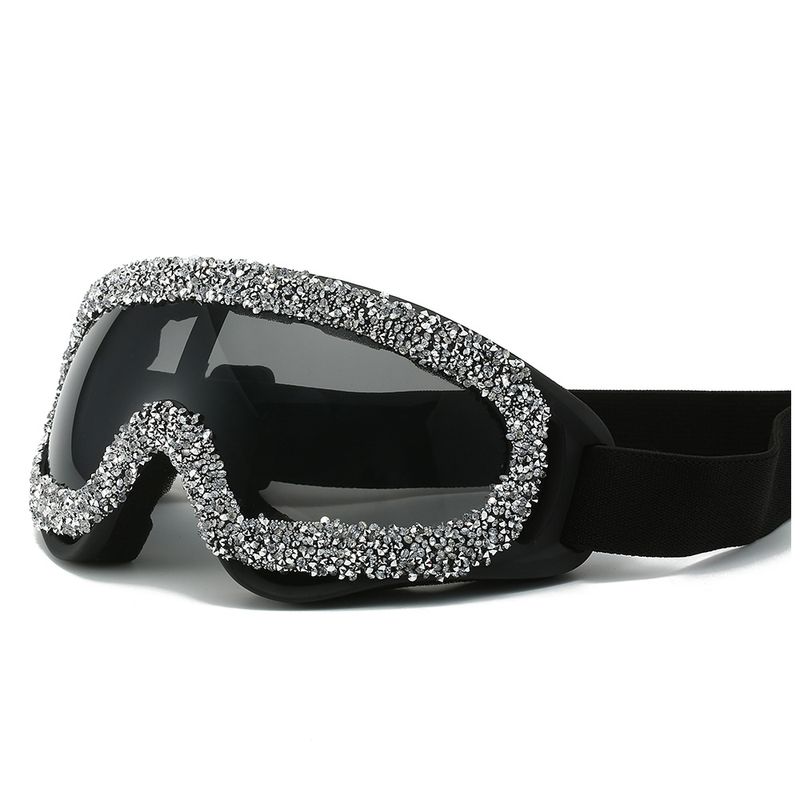 New Motorcycle Riding Sandproof Dustproof Cool Personality Diamond-encrusted Ski Outdoor Windshield Goggles_voghion.com