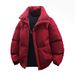 American Style Short Cotton Jacket For Men Winter Stand Collar Coat Trendy Brand Feel_voghion.com