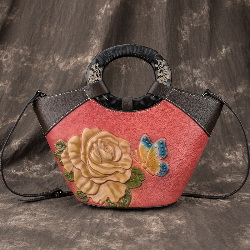 Nuova borsa a tracolla, borsetta, borsa in pelle da donna con strato superiore in vera pelle bovina_voghion.com