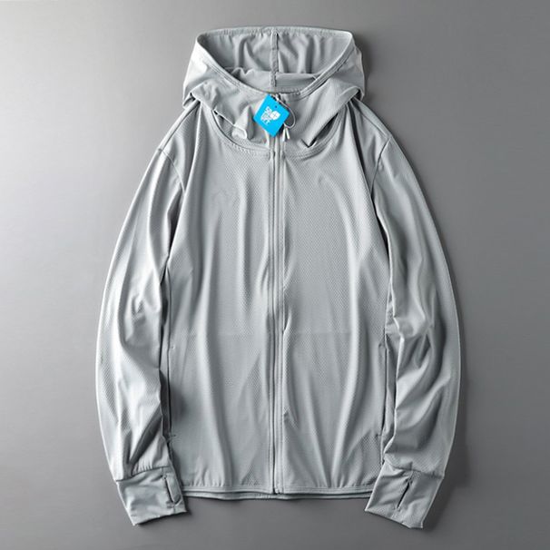 Chaquetas de pesca para hombre con capucha UPF50, secado rápido, suaves, con cremallera YKK._voghion.com