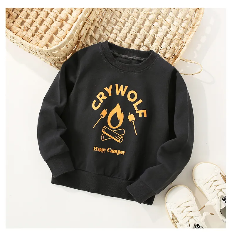 Sweat à capuche tricoté en laine pour garçon, manches longues, en coton, haut de dessin animé, vêtements d'automne pour enfants_voghion.com