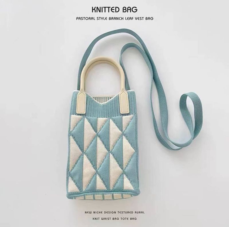 Mode Mini Handy Tasche Stricken Tasche Nische Koreanische Version Der Hundert Mit Schulter Diagonal Kreuz Tasche Geldbörse Hand tragen Tasche_voghion.com