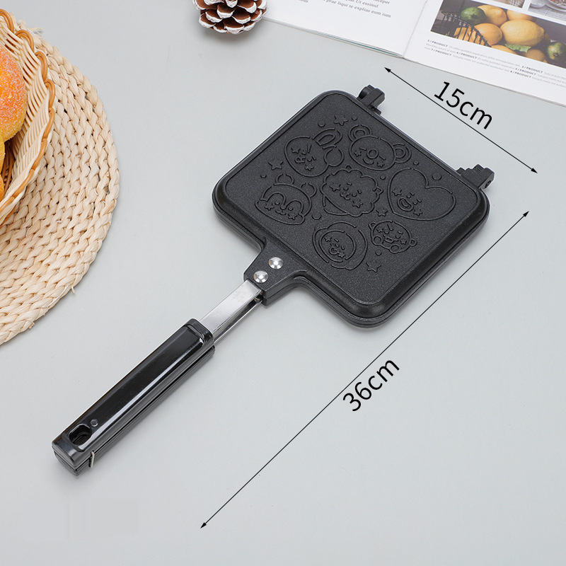 Household Detachable Sandwich Frying Pan Mold Bread Toast Baking Pan Flat Bottom Double Sided Heating Breakfast Pan_voghion.com