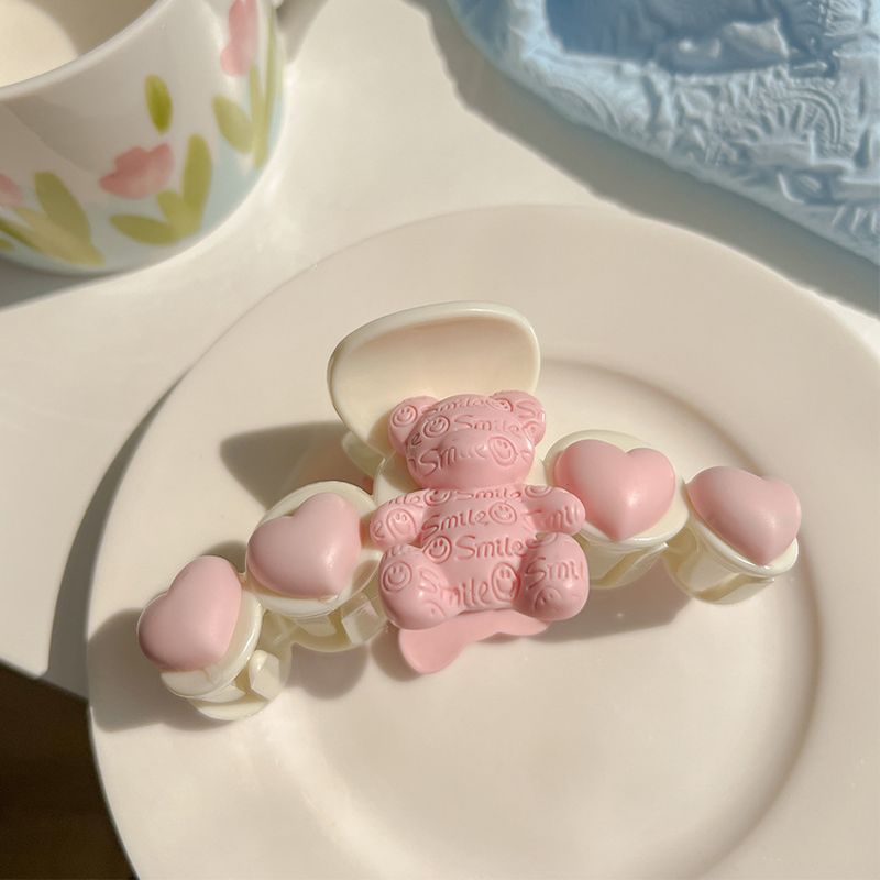 Nuova clip per capelli rosa trasparente pesca morbida ragazza giapponese dolce ragazza clip per capelli clip di squalo accessori per capelli copricapo_voghion.com