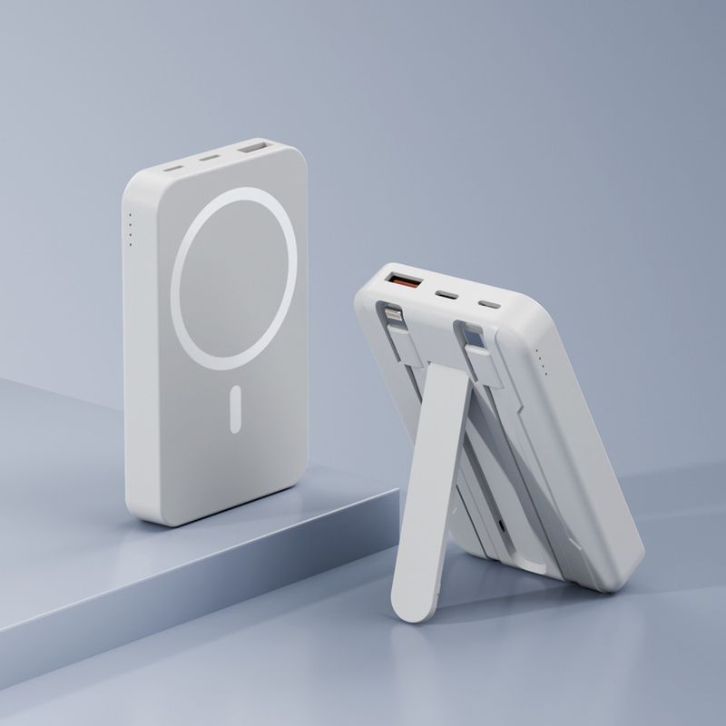 Mobile Phone Accessories Wireless Magnetic Charging Treasure Two Way Fast Charging Ultra Thin And Compact Portable Back Clip Mobile_voghion.com