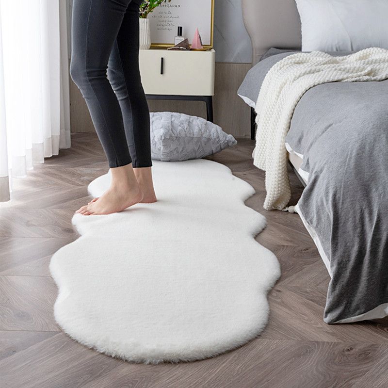 Nordic ins imitation rabbit hair bedroom carpet, bedside white blanket, window mat, short plush sofa carpet mat_voghion.com