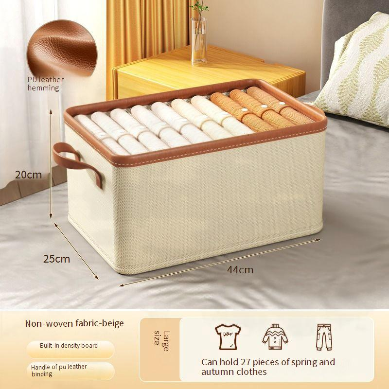 Foldable Clothes Storage Box - Multi-Purpose Drawer Organizer With Dust-Proof Cover For Wardrobe & Closet Organization​​_voghion.com