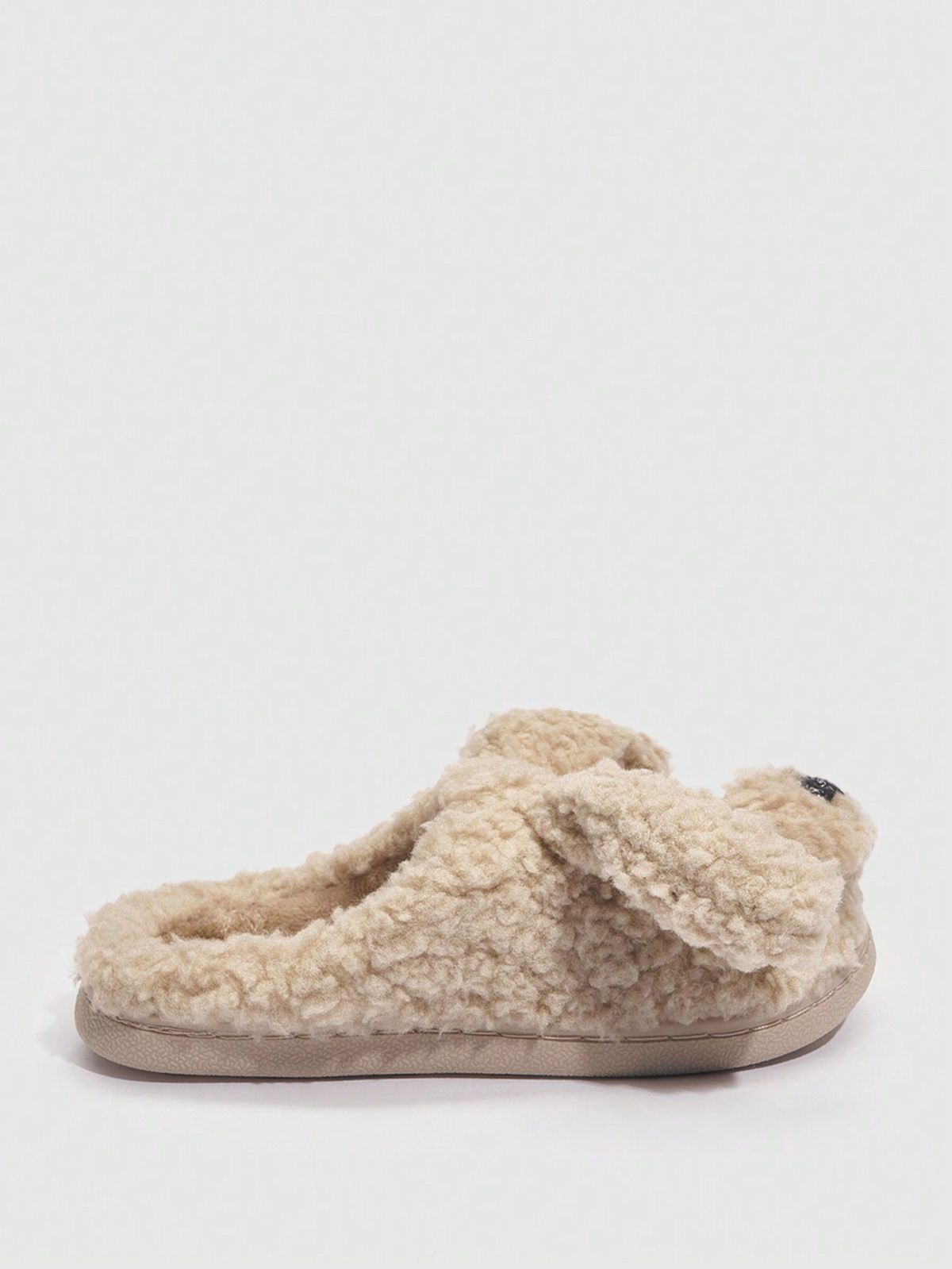 Girly Cute Cartoon Dog Cotton Slippers For Women Winter Indoor Home Warm Heel Cotton Shoes_voghion.com