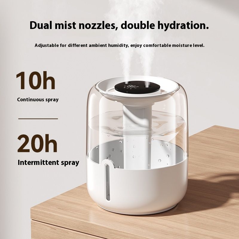 Çift Sprey, Gece Lambası ve Negatif İyon Özellikli Büyük Kapasiteli Nemlendirici - USB ile Çalışır, Ev, Ofis ve Yurt İçin Sessiz_voghion.com