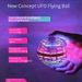 "Akıllı Hareket Kontrolü ve LED Işıklara Sahip Sihirli UFO Uçan Top - Çocuklar ve Gençler İçin Etkileşimli Dönen Oyuncak (Mavi/Kırmızı/Mor)"_voghion.com