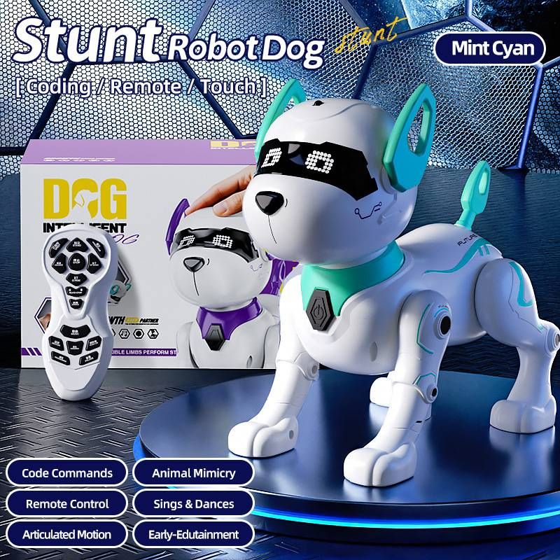 Spielzeug Spiele Programmierbarer Roboterhund für Kinder – Interaktives, intelligentes Haustier mit Touch-Steuerung (STEM-Lernspielzeug)_voghion.com