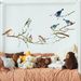 Zweige, Spatzen, Schmetterlinge tanzen, PVC mattiert JS-N individuelle Fenster Wohnzimmer selbstklebende Wandaufkleber_voghion.com