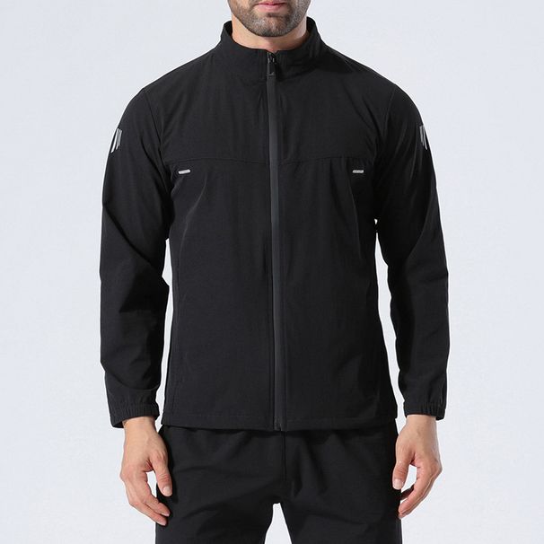 Schnelltrocknende Laufjacke für Herren – Atmungsaktive Langarm-Workout-Jacke mit Reißverschluss für Fitnessstudio und Wandern (M-4XL) – Leichte Trainings-Windjacke aus Nylon_voghion.com
