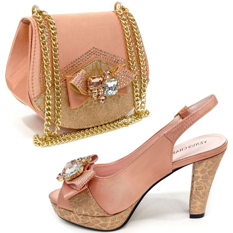 Sandali con tacco grosso e strass - Tacchi alti con plateau e punta aperta per donna_voghion.com
