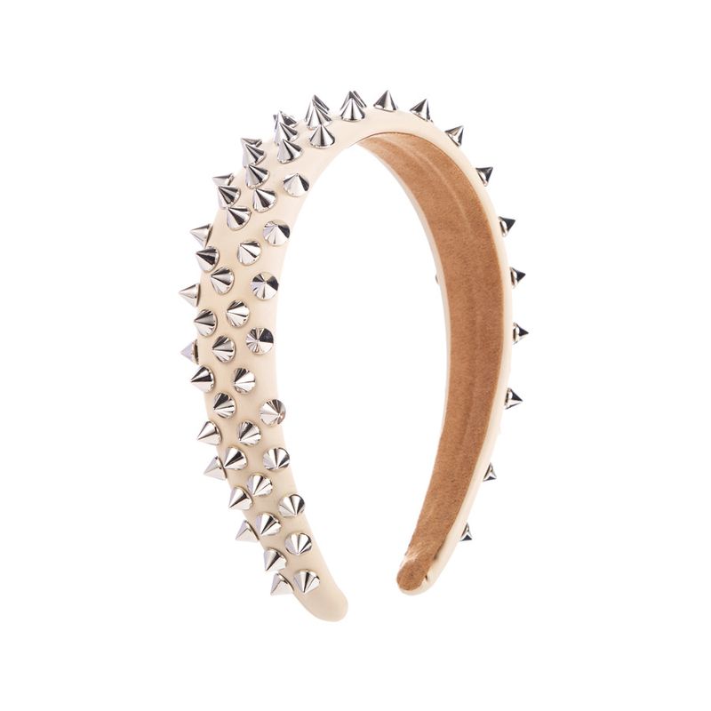 INS Breitkrempiges Leder Trendy Cool Style Nieten High-End-Feeling 100 Riemen Stirnband Schmuck für Frauen_voghion.com