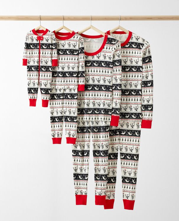 Whimsical Christmas Family Matching Pajama Set – Ultra-Soft Polyester Sleepwear With Playful Prints For Parents & Kids_voghion.com
