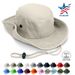Cappello da pescatore unisex 100% cotone Pesca Campeggio Safari Boonie Cappello estivo con tesa da sole_voghion.com