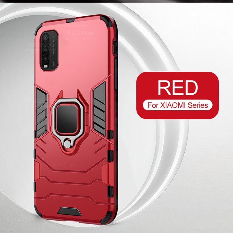 Stoßfeste Armor Hülle für Xiaomi Redmi 9A 9C 9T Ring Stand Bumper Handyhülle für Xiaomi Redmi Note 9T 9A_voghion.com