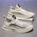 Atmungsaktive Strick-Freizeit-Sneaker für Herren mit rutschfester, weicher Sohle, leichte Mesh-Sommerschuhe für bequemen Gehkomfort, dünne Mesh-Freizeitschuhe_voghion.com