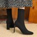 Stivali da donna con tacco sottile e quadrato, nuovi stivali autunnali e invernali in maglia, stivali elastici con tacco alto, stivali corti_voghion.com