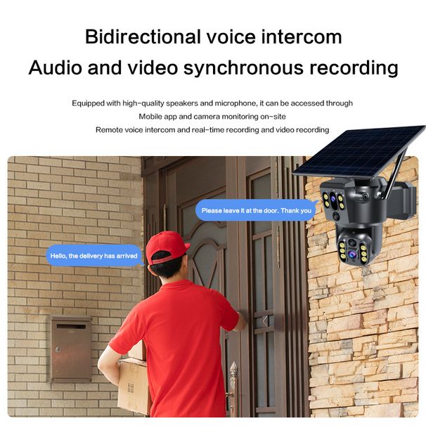 Black Light Solar Security Camera - 4G LTE Starlight Color Night Vision (No WiFi/No Power Needed AI Motion Detection Free Cloud Storage SD Card Slot)_voghion.com
