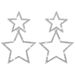 Orecchini a forma di stella a cinque punte con strass alla moda per donna, doppio strato, personalità, temperamento alla moda_voghion.com