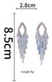 Copper alloy diamond-set waterfall earrings, silver temperament drooping geometric tassel light luxury thin earrings_voghion.com